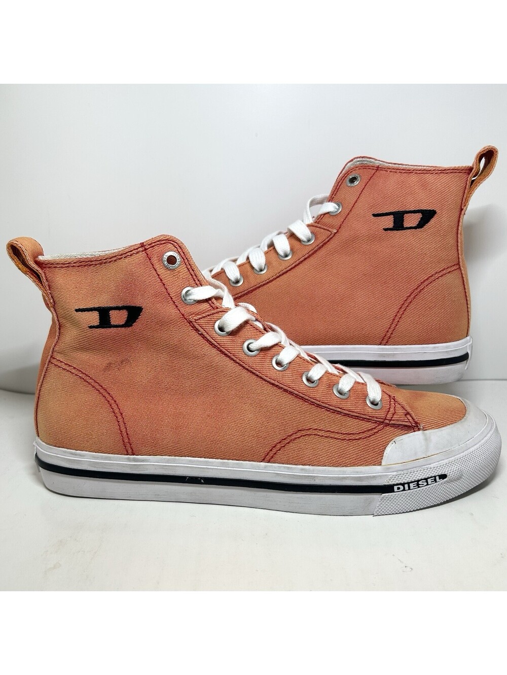 Diesel S-Athos Mid Molten Red Lava Canvas High Top - NEW Size 8.5